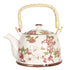 Beige met bloemen Keramische Theepot met Filter - - Djuusje&
