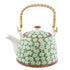 Groene Botanic Keramische Theepot met Filter - - Djuusje&
