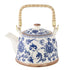 Theepot met filter blauw keramiek - - Djuusje&